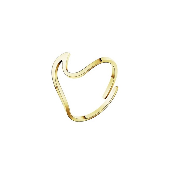 Stainless Steel Romantic 3 Waves Fine Rings Cute Trendy Beachy Pick Color Below - Picture 4 of 7